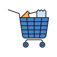 shopping cart market vector