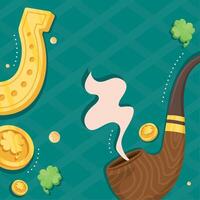 saint patricks day pipe vector