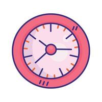 red time clock watch vector