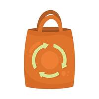 reciclar flechas en bolsa ecológica vector