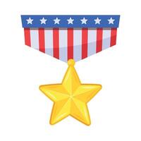 usa golden star medal vector