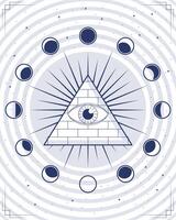 moon phases and triangle vector