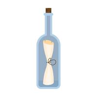 message bottled nautical retro vector