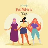 card for happy womens day vector