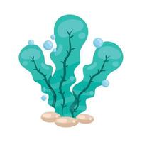 green seaweed sealife vector