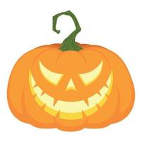 halloween smiling classic pumpkin vector