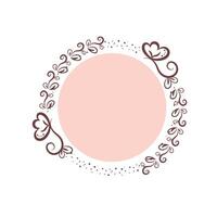 wedding circular frame vector