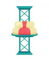 chair in tower amusement park vector