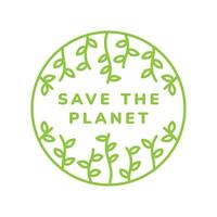 save the planet seal vector