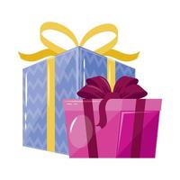 wrapped gift boxes vector