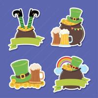 iconos del día de san patricio vector