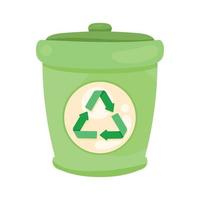 green recycle bin vector