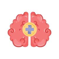 brain organ with cross vector