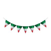 mexican flag in garlands vector