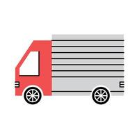 delivery truck mean transport vector