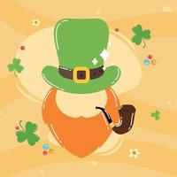 saint patricks tophat and beard vector