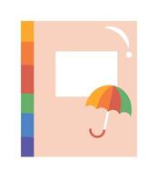 notebook and lgtbi umbrella vector