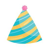 blue party hat vector