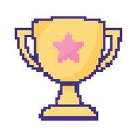 trophy pixel art vector