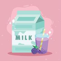 strawberry tea with milk vector