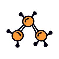 icono de ciencia molecular de estructura vector