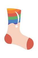 sock with lgtbi flag vector