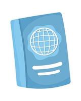 blue passport document vector