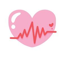 heart with hearbeat vector