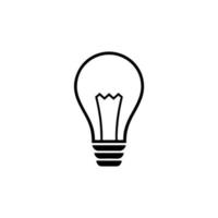 Light Bulb line icon vector, isolated on white background. Idea sign, solution, thinking concept vector