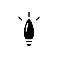 Light Bulb line icon vector, isolated on white background. Idea sign, solution, thinking concept vector