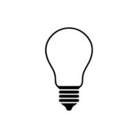 Light Bulb line icon vector, isolated on white background. Idea sign, solution, thinking concept vector