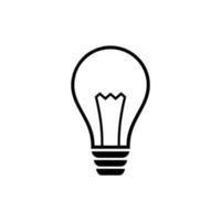 Light Bulb line icon vector, isolated on white background. Idea sign, solution, thinking concept vector