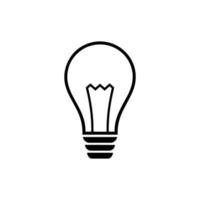 Light Bulb line icon vector, isolated on white background. Idea sign, solution, thinking concept vector