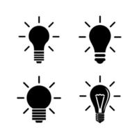 Light Bulb line icon vector, isolated on white background. Idea sign, solution, thinking concept vector