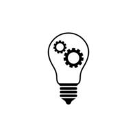 Light Bulb line icon vector, isolated on white background. Idea sign, solution, thinking concept vector