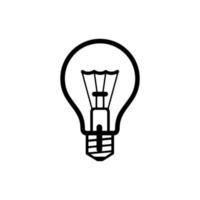 Light Bulb line icon vector, isolated on white background. Idea sign, solution, thinking concept vector