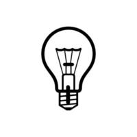 Light Bulb line icon vector, isolated on white background. Idea sign, solution, thinking concept vector