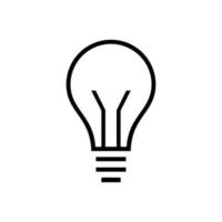 Light Bulb line icon vector, isolated on white background. Idea sign, solution, thinking concept vector