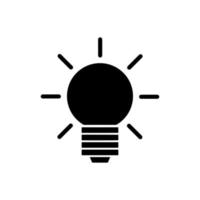 Light Bulb line icon vector, isolated on white background. Idea sign, solution, thinking concept vector