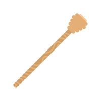 honey wooden spoon vector