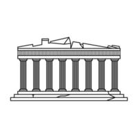 greek acropolis famous landmark vector