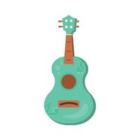 instrumento musical de guitarra verde vector