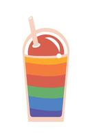 milkshake with lgtbi flag vector