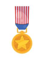 medalla de oro de estados unidos militar vector