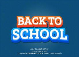 back to school text effect, typography, vector