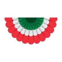 bandera mexicana en encaje vector