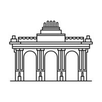 hito famoso de la puerta de brandenburgo vector