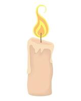candle wax on fire vector