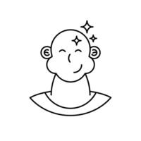 bald man avatar character vector