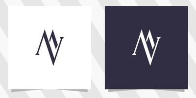 letter mv vm logo design vector